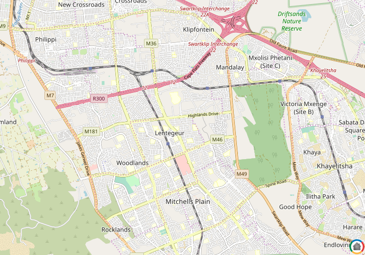 Map location of Lentegeur